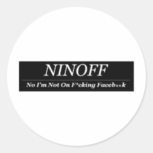 Pegatina Redonda NINOFF   Anti Facebook   Odio   Camisa de Facebook