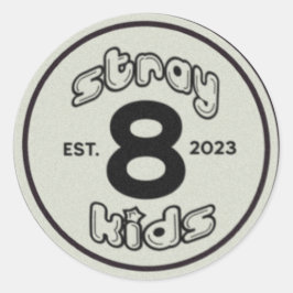 Pegatina Redonda Niños abandonados [pegatinas]