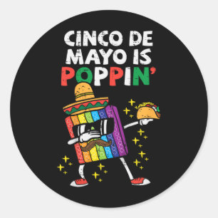 Pegatina Redonda Niños Cinco De Mayo Es Poppin Fidget Niños Pequeño