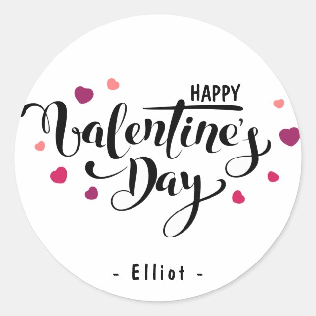 Pegatina Redonda  Niños con valentías para la escuela (Anverso)