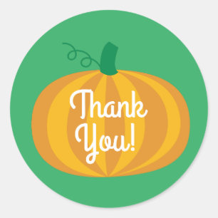 Pegatina Redonda Niños de calabaza Fiesta de cumpleaños