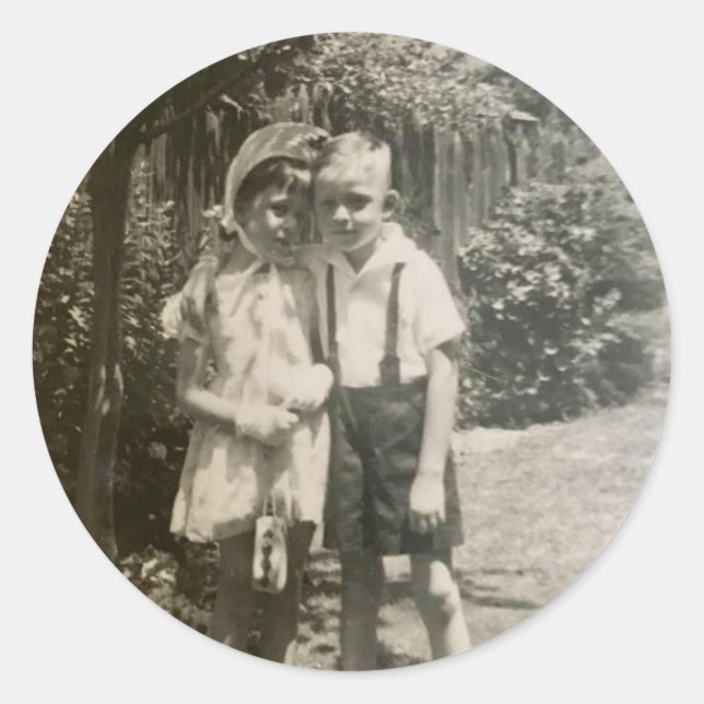 Pegatina Redonda Niños de la Semana Santa (Anverso)