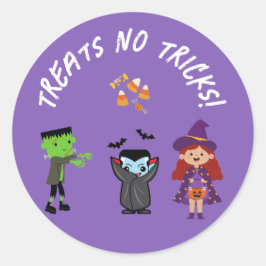Pegatina Redonda Niños de maíz dulce Fiesta de disfraces de Hallowe