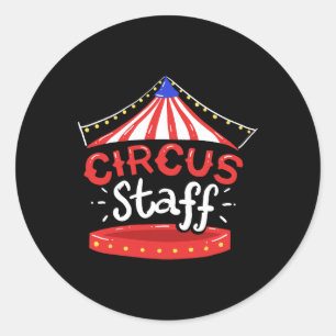 Pegatina Redonda Niños Del Circus Staff Niños Temática De Cumpleaño