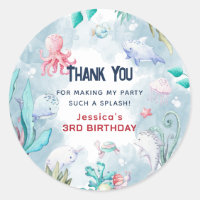 Niños educados bajo el mar cumpleaños gracias