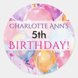 Pegatina Redonda Niños Fiesta de cumpleaños suministros de favores