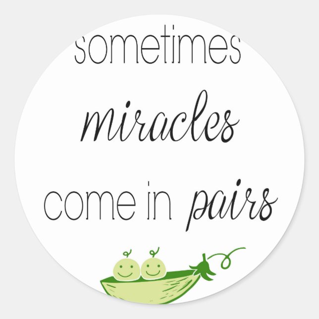 Pegatina Redonda Niños gemelos (Anverso)