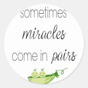 Pegatina Redonda Niños gemelos