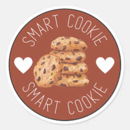 Pegatina Redonda Niños Smart Cookie Motivational Zazzle