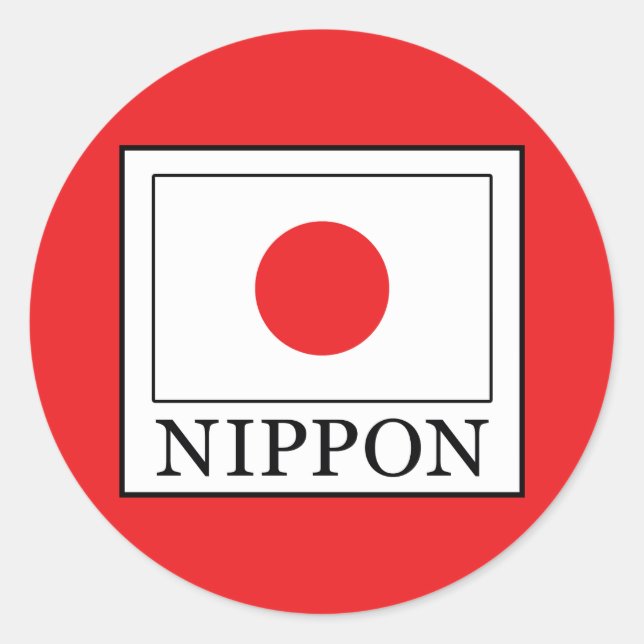 Pegatina Redonda Nippon (Anverso)