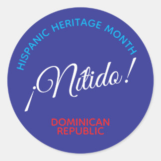 Pegatina Redonda Nitido! República Dominicana