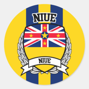 Pegatina Redonda Niue