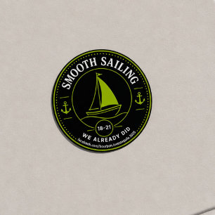 Pegatina Redonda Nivel de Margarita Smooth Sailing BLT Ratings