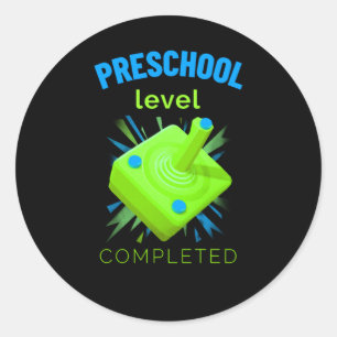 Pegatina Redonda nivel preescolar completado