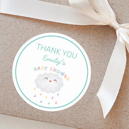 Pegatina Redonda Niveles bajos en la nube de cutis Sexo Baby Shower