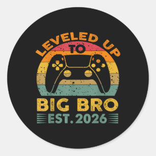 Pegatina Redonda Niveles De Vintage Hasta Big Bro 2026 Promocionado