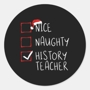Pegatina Redonda Niza escuela de Navidades de profesores de histori