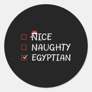 Pegatina Redonda Niza Herencia Egipcia Navidades Egipto