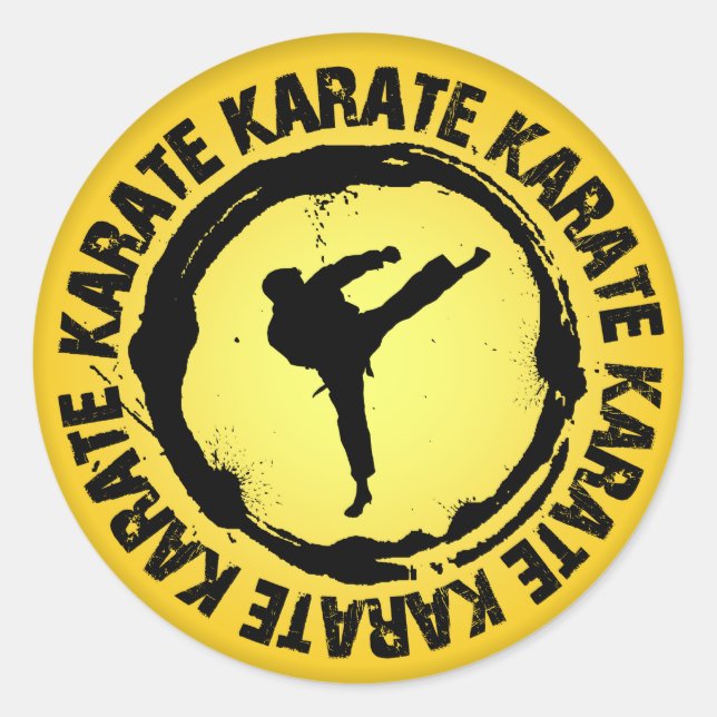 Pegatina Redonda Niza Karate Seal (Anverso)