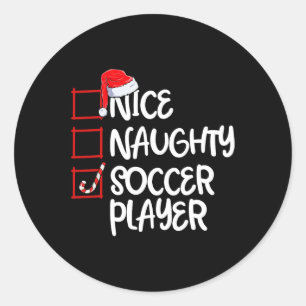 Pegatina Redonda Niza Navidades de fútbol travieso Li