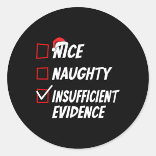 Pegatina Redonda Niza Navidades traviesos Familia Navidad Pajama Ho