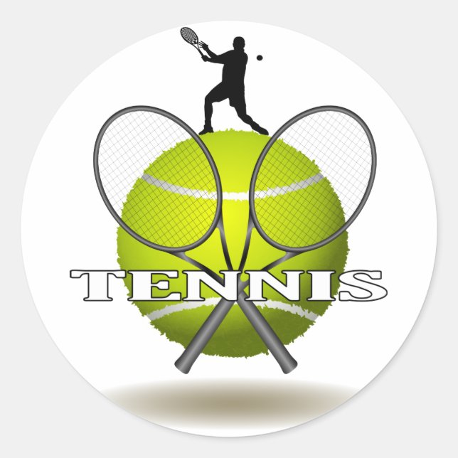 Pegatina Redonda Niza Tennis Insignia (Anverso)