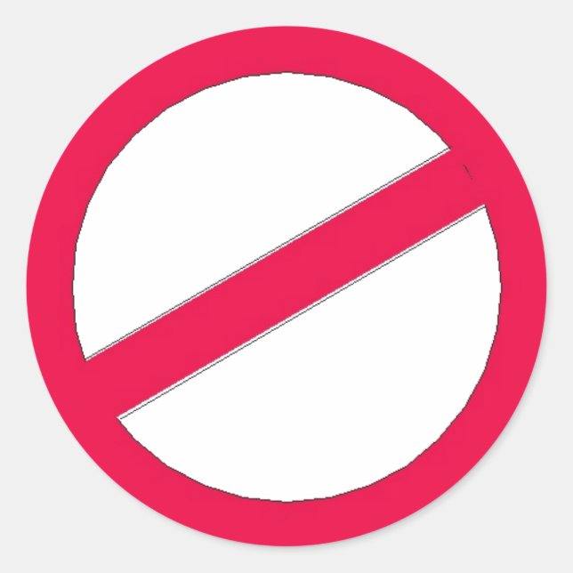 PEGATINA REDONDA NO..... (Anverso)