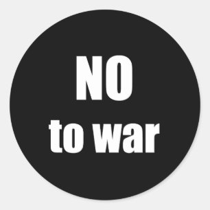 Pegatina Redonda NO a la guerra