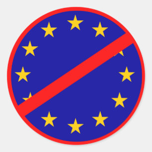 Pegatina Redonda No a la UE