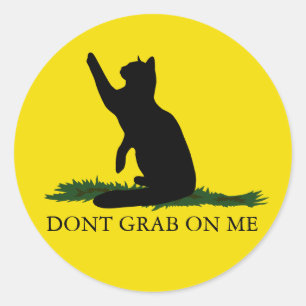 Pegatina Redonda No agarres a los gatitos