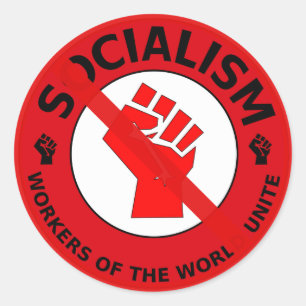 Pegatina Redonda ¡No al socialismo!
