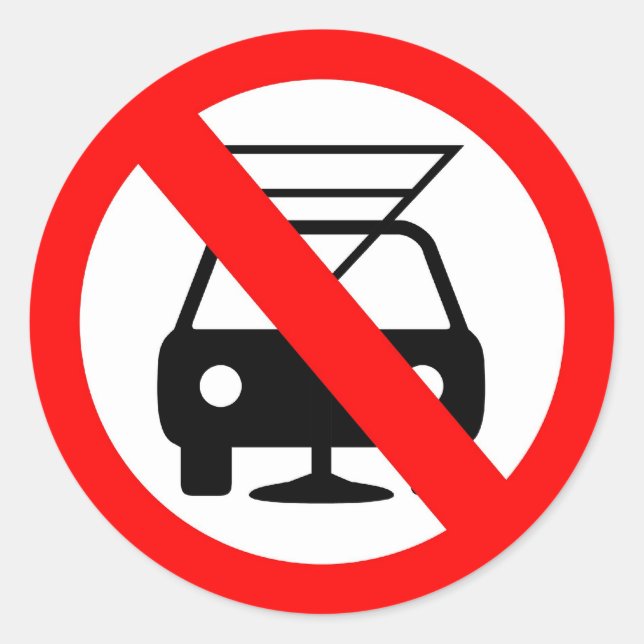 Pegatina Redonda No beba ni conduzca (Anverso)