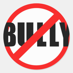 Pegatina Redonda No Bully Sin Camisetas, Sudores, Botones