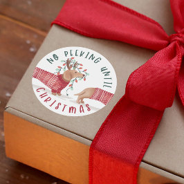 Pegatina Redonda No buscar hasta los Navidades | Dachshund Dog Swea