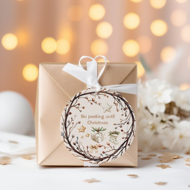 Pegatina Redonda No buscar hasta que los Navidades se vuelvan rusos (Subido por el creador)