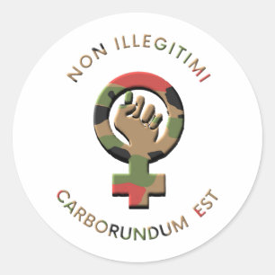 Pegatina Redonda NO (Camo)