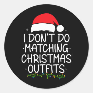 Pegatina Redonda No comparo Navidades con ropa, pero sí Xma