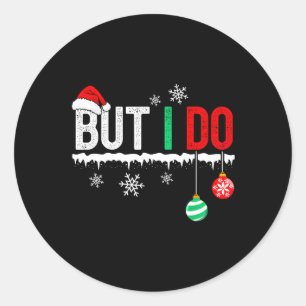 Pegatina Redonda No comparo ropa de Navidades, pero sí lo sé