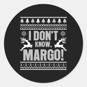 Pegatina Redonda No conozco a Navidades feas y divertidos para vaca