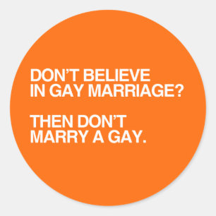 Pegatina Redonda NO CREAN EN MATRIMONIO GAY NO SE CASEN -.png