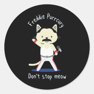 Pegatina Redonda No dejes de regalar mercurio a Freddie para las mu