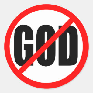 PEGATINA REDONDA "NO DIOS"