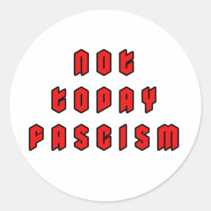 Pegatina Redonda No el fascismo de hoy
