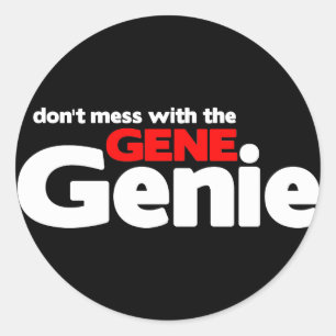 Pegatina Redonda No ensucie con los genios del gen