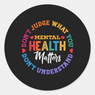 Pegatina Redonda No Entiendes Tal Health Awareness Green Ri