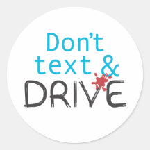 No enviar mensajes de texto y conducir Pegatinas