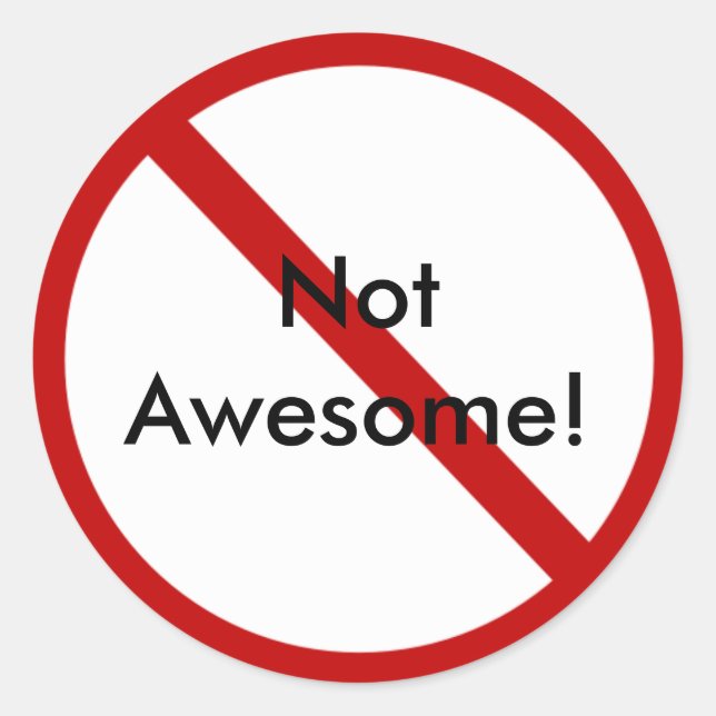 Pegatina Redonda ¡No es asombroso! (Anverso)