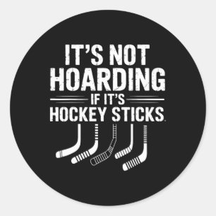 Pegatina Redonda No Es Atesorar Si Son Palos De Hockey Divertido Hi