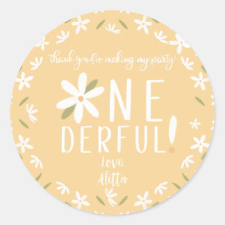 Pegatina Redonda ¿No es maravillosa Pegatinas del 1º B-Day?