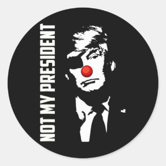 Pegatina Redonda No es mi presidente Donald Trump la elección contr